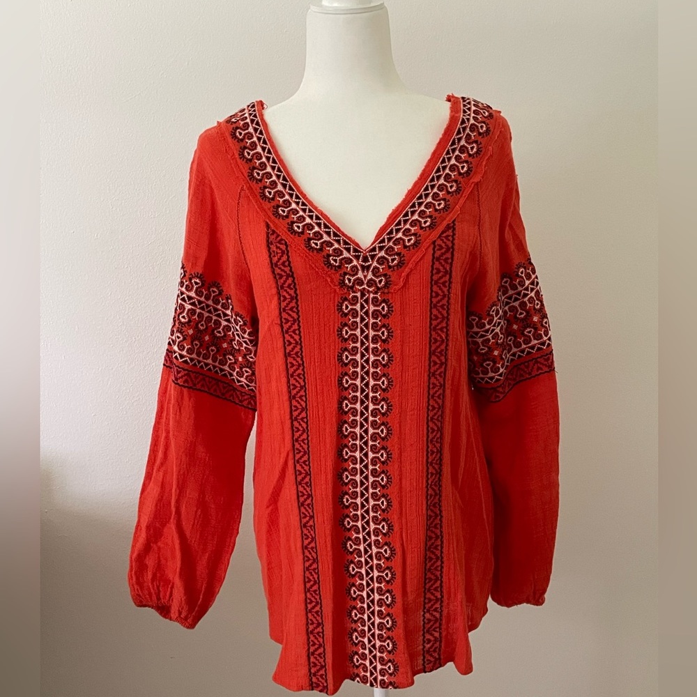 Free People Embroidered Top - Small
